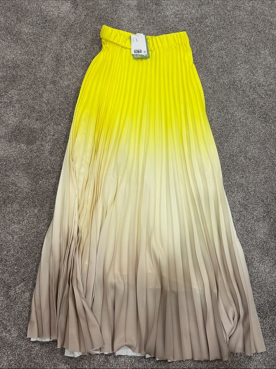 H&M Dresses & Skirts - Pleated Ombre Maxi Skirt - Yellow to Cream